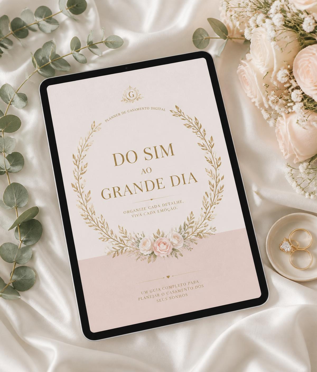 Mockup do planner digital Do Sim ao Grande Dia