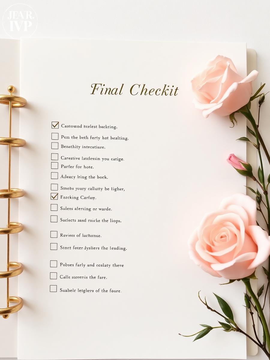 Página do planner — Checklist final